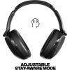 imageSkullcandy Hesh 360 Wireless OverEar Bluetooth Headphones Up to 100 Hours Battery Noise Isolating Fit FlatFolding Collapsible Design Microphone iPhone Android  True BlackTrue Black
