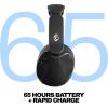 imageSkullcandy Hesh 540 ANC Wireless OverEar Bluetooth Headphones with THX Spatial Audio Active Noise Cancelling Personalized Sound Up to 65 Hours Battery Microphone for iPhone Android  BoneTrue Black