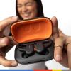 imageSkullcandy Push Active Wireless Earbuds Bluetooth Headphones Noise Isolating 44 Hrs Battery SecureFit OverEar Hanger Sweat and Water Resistant Microphone for iPhone Android  True BlackOrange