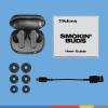 imageSkullcandy Smokin Buds Wireless Earbuds Bluetooth Headphones Noise Isolating Fit Up to 20 Hours Battery IPX4 Sweat and Water Resistant Microphone for iPhone Android  MatchaMidnight Smoke