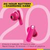 imageSkullcandy Smokin Buds Wireless Earbuds Bluetooth Headphones Noise Isolating Fit Up to 20 Hours Battery IPX4 Sweat and Water Resistant Microphone for iPhone Android  MatchaPink