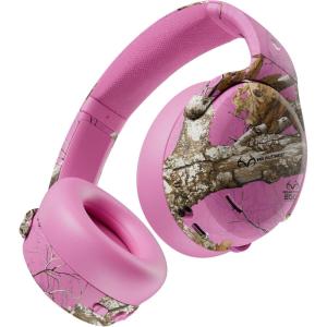 imageSkullcandy Crusher ANC 2 Wireless OverEar Bluetooth Headphones with MultiSensory Bass Active Noise Cancelling Up to 60 Hours Battery Microphone for iPhone Android  BlackAsphaltRealtree Edge Colors Pink