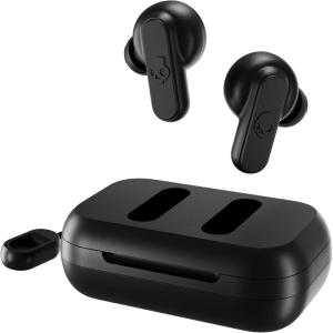 imageSkullcandy Dime 2 Wireless Earbuds Bluetooth Headphones Noise Isolating Fit Up to 12 Hours Battery Microphone for iPhone Android Easy Carry with Integrated Lanyard  True BlackTrue Black