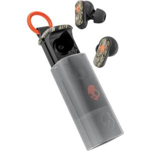 imageSkullcandy Dime Evo Wireless Earbuds Bluetooth Headphones Noise Isolating Fit Up to 36 Hours Battery Microphone for iPhone Android Easy Carry with ClipAnywhere Case  Peanuts WoodstockRealtree APX BlackOrange