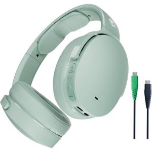 imageSkullcandy Hesh Evo Wireless OverEar Bluetooth Headphones with Extra USBC Charging Cable Noise Isolating 36 Hours Battery Foldable Lightweight Design Microphone for iPhone Android  BonePreppy Sage