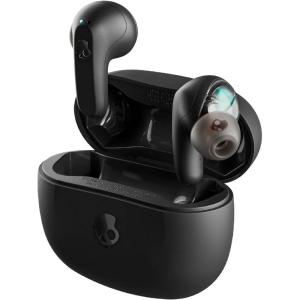 imageSkullcandy Rail Wireless Earbuds Bluetooth Headphones Noise Isolating Fit Up to 42 Hours Battery IP55 Sweat and Water Resistant Microphone for iPhone Android  True BlackTrue Black