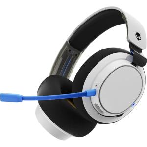 imageSkullcandy SLYR Pro Wireless MultiPlatform Gaming Headset Bluetooth Headphones Up to 24 Hrs Battery PC PlayStation Nintendo Switch 24GHz Low Latency Wireless Transmitter Included  WhiteBlueWhiteBlue PlayStation