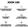 imageSkullcandy Icon 180 Wireless OnEar Bluetooth Headphones Up to 50 Hours Battery Lightweight and Travel Ready Secure Fit Sweat and Water Resistant Microphone iPhone Android  BoneBone