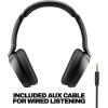 imageSkullcandy Icon 180 Wireless OnEar Bluetooth Headphones Up to 50 Hours Battery Lightweight and Travel Ready Secure Fit Sweat and Water Resistant Microphone iPhone Android  BoneTrue Black