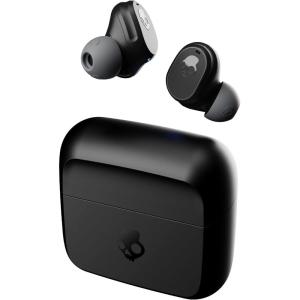 imageSkullcandy Mod Wireless Earbuds Bluetooth Headphones Up to 32 Hours Battery Noise Isolating Fit Sweat and Water Resistant Microphone for iPhone Android  Light GreyBlueTrue Black
